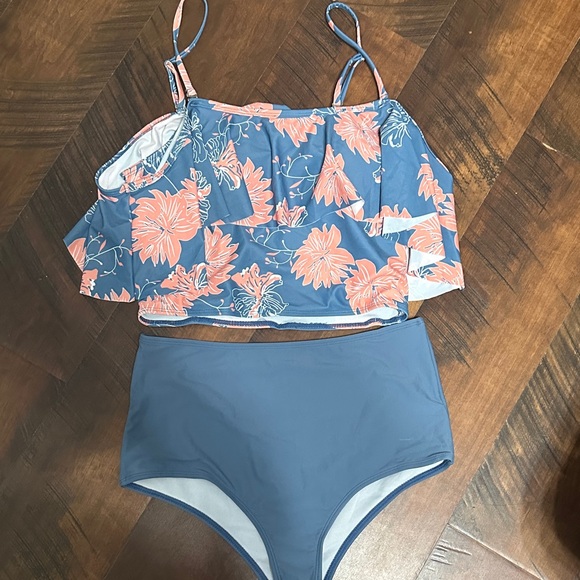 Floral Two-Piece Swimsuit - Picture 1 of 2